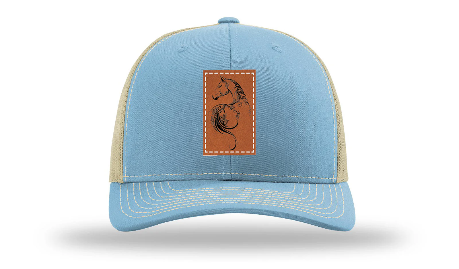 Floral Horse Leather Patch Richardson 112 Hat - Image 17