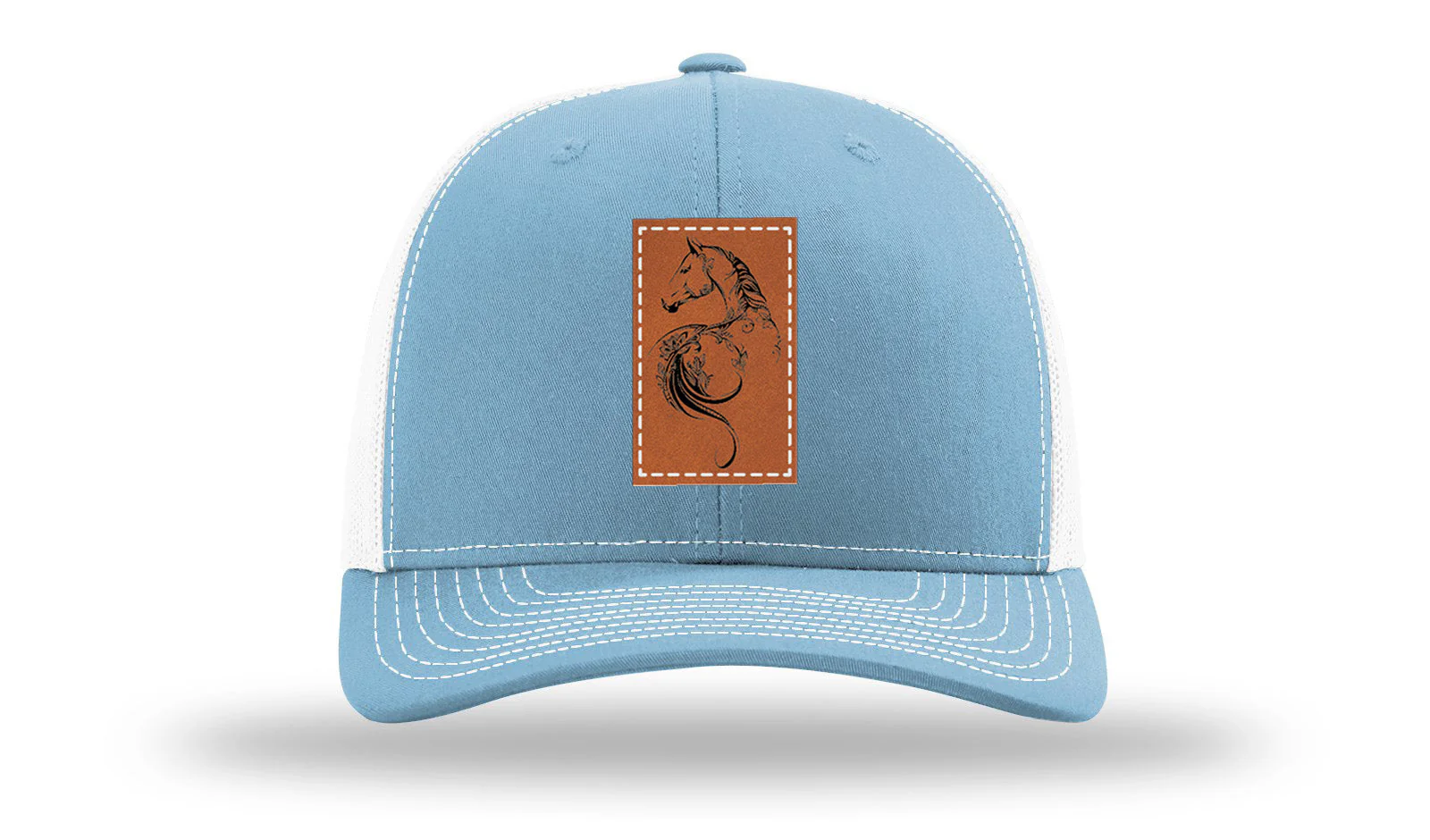 Floral Horse Leather Patch Richardson 112 Hat - Image 18