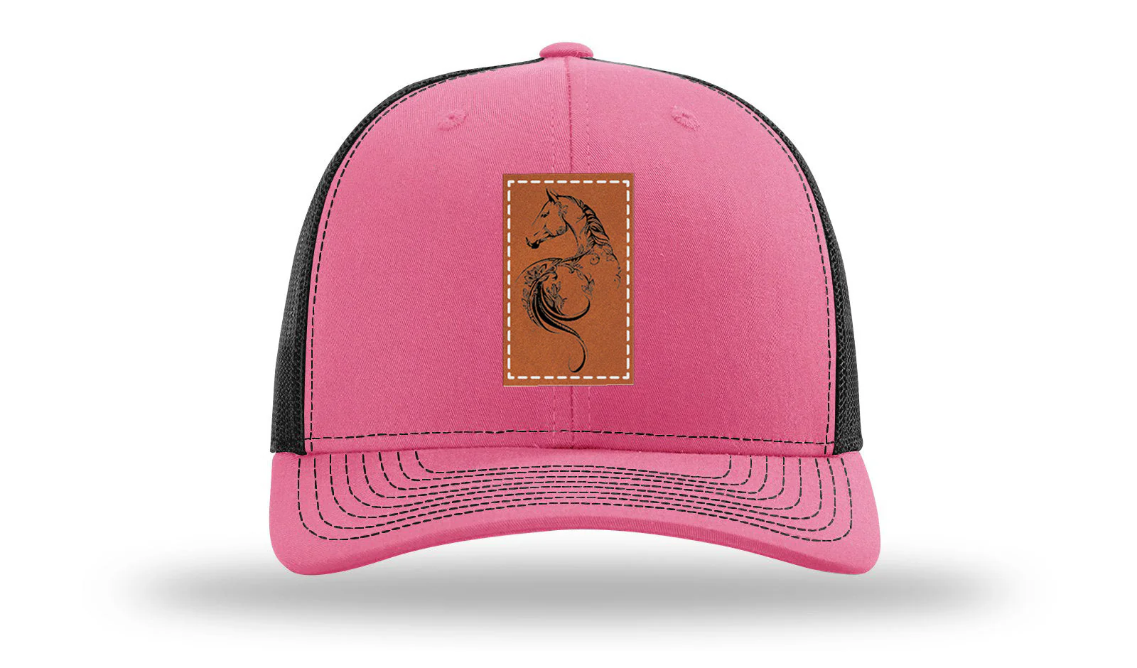 Floral Horse Leather Patch Richardson 112 Hat - Image 21