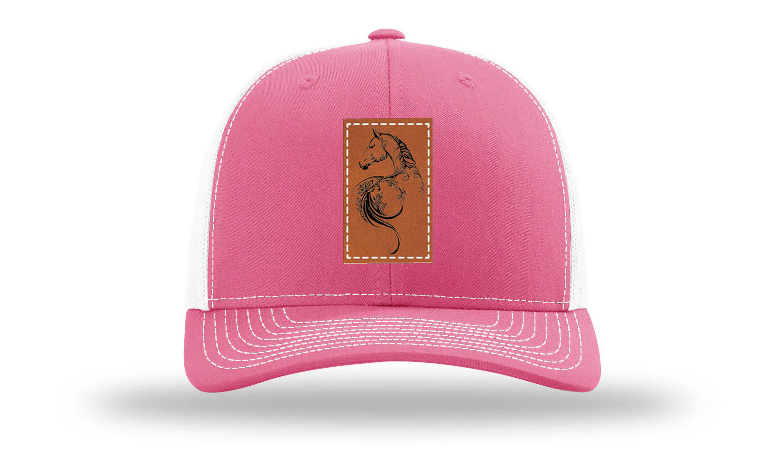 Floral Horse Leather Patch Richardson 112 Hat - Image 22