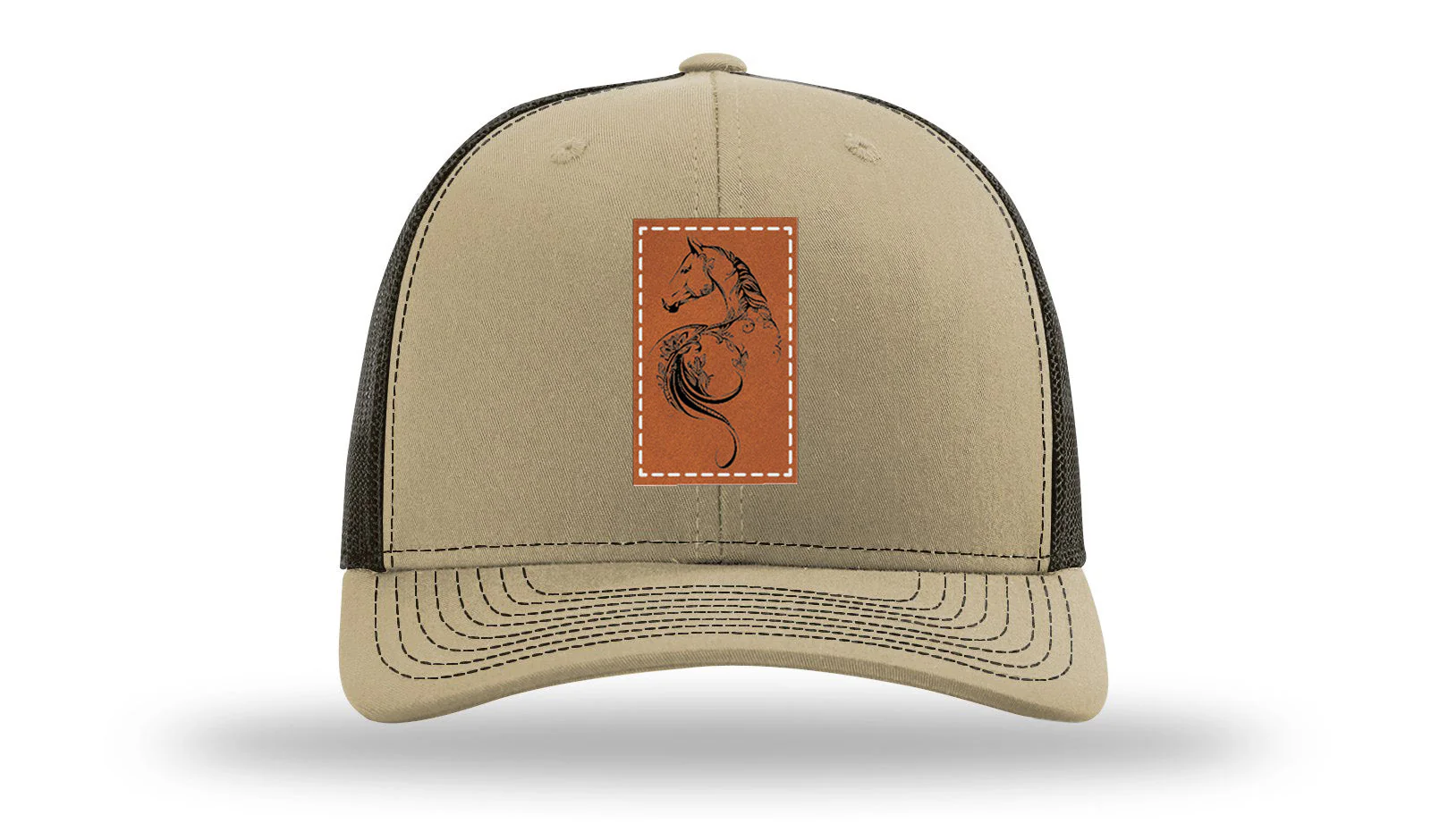 Floral Horse Leather Patch Richardson 112 Hat - Image 23