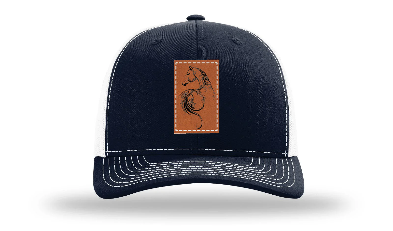 Floral Horse Leather Patch Richardson 112 Hat - Image 28