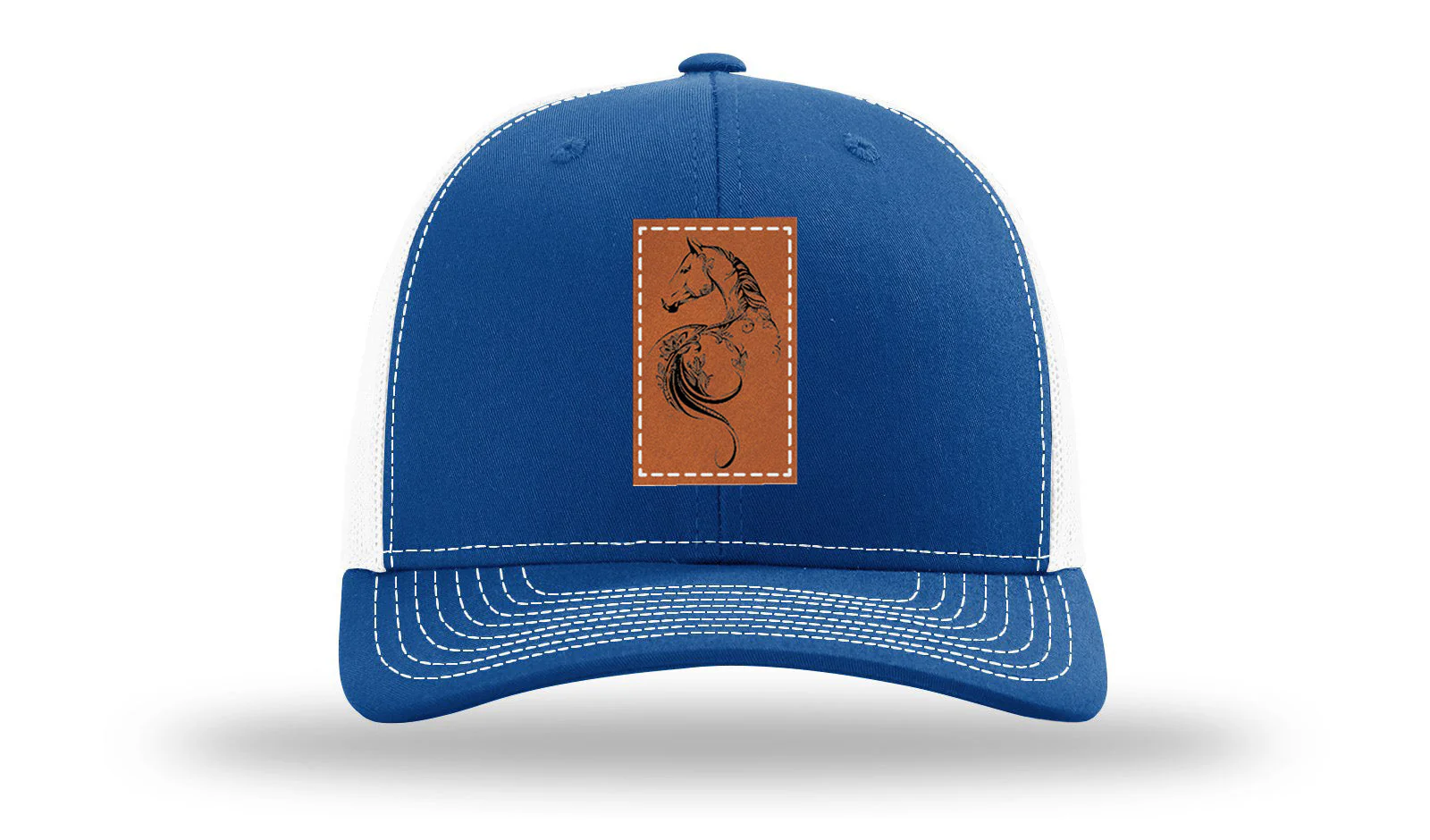 Floral Horse Leather Patch Richardson 112 Hat - Image 31