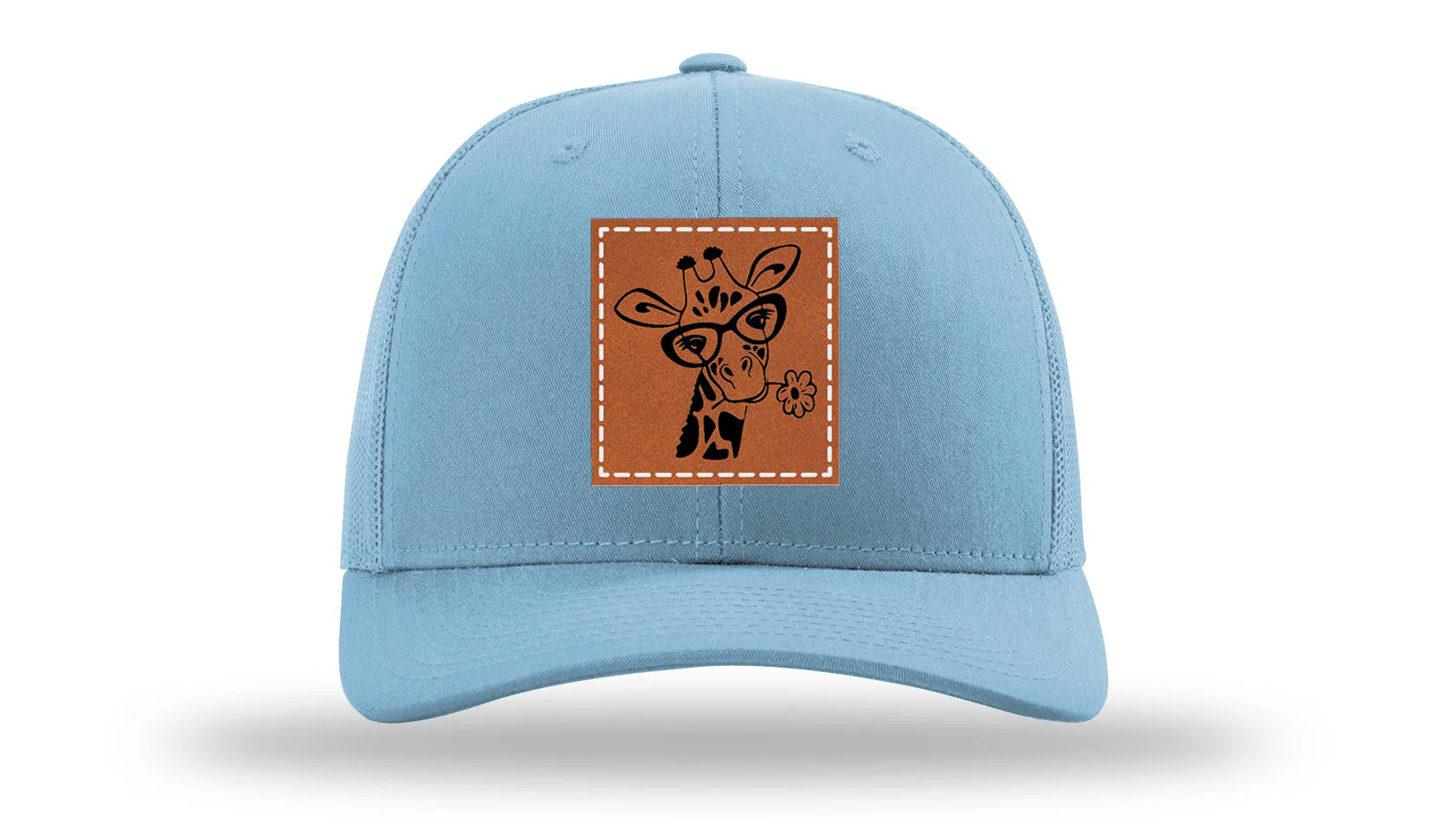 Giraffe with Daisy Leather Patch Richardson 112 Hat - Image 2