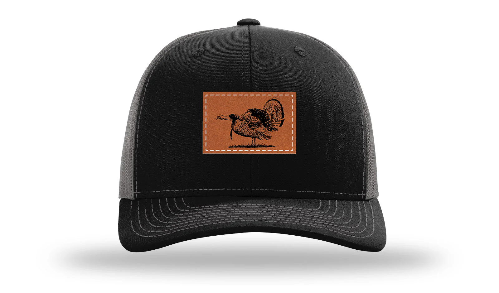 Turkey Strut Leather Patch Richardson 112 Hat - Image 6