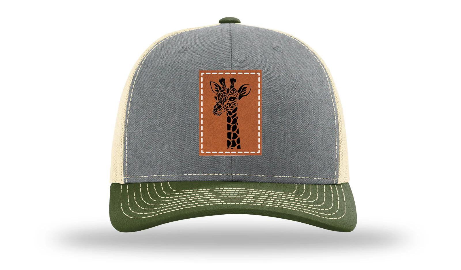Giraffe Leather Patch Richardson 112 Hat - Image 38