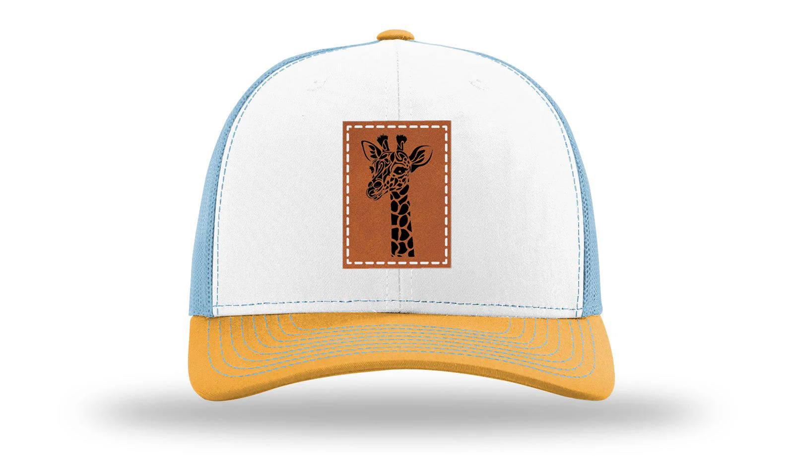 Giraffe Leather Patch Richardson 112 Hat - Image 43