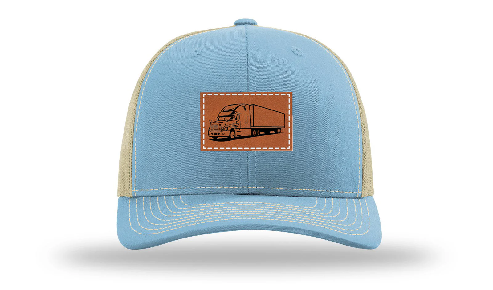 Semi Truck 2 Leather Patch Richardson 112 Hat - Image 18