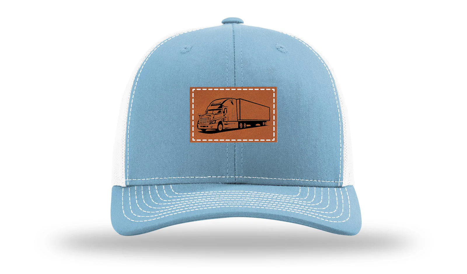 Semi Truck 2 Leather Patch Richardson 112 Hat - Image 19