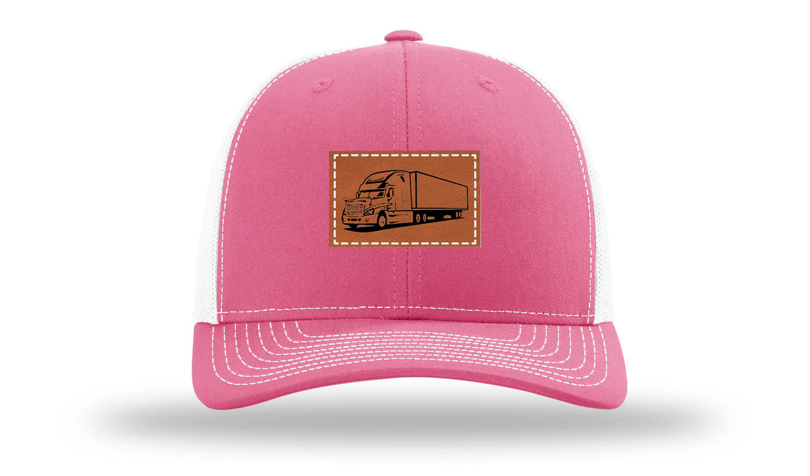Semi Truck 2 Leather Patch Richardson 112 Hat - Image 23
