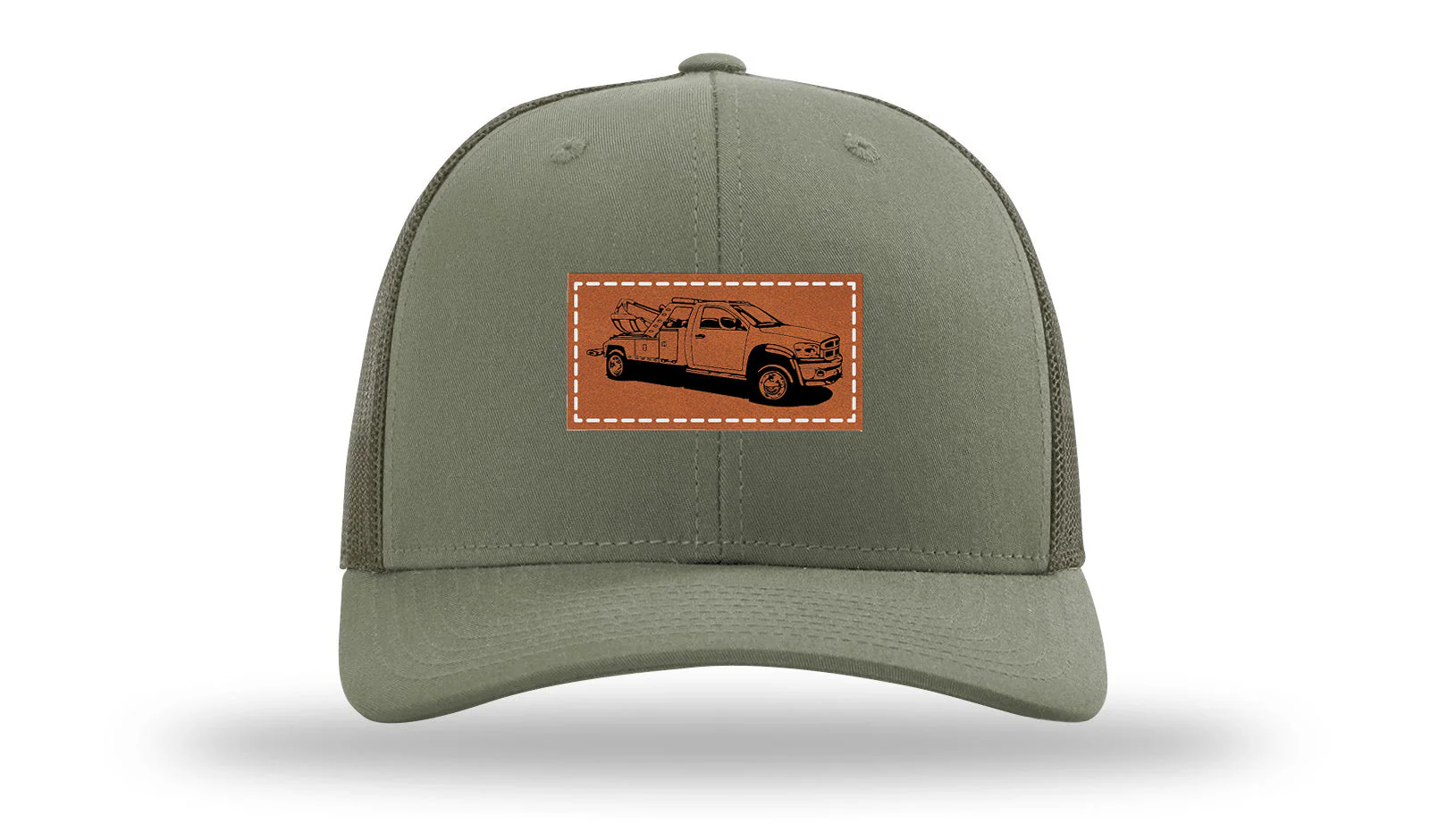 Tow Truck Leather Patch Richardson 112 Hat - Image 3