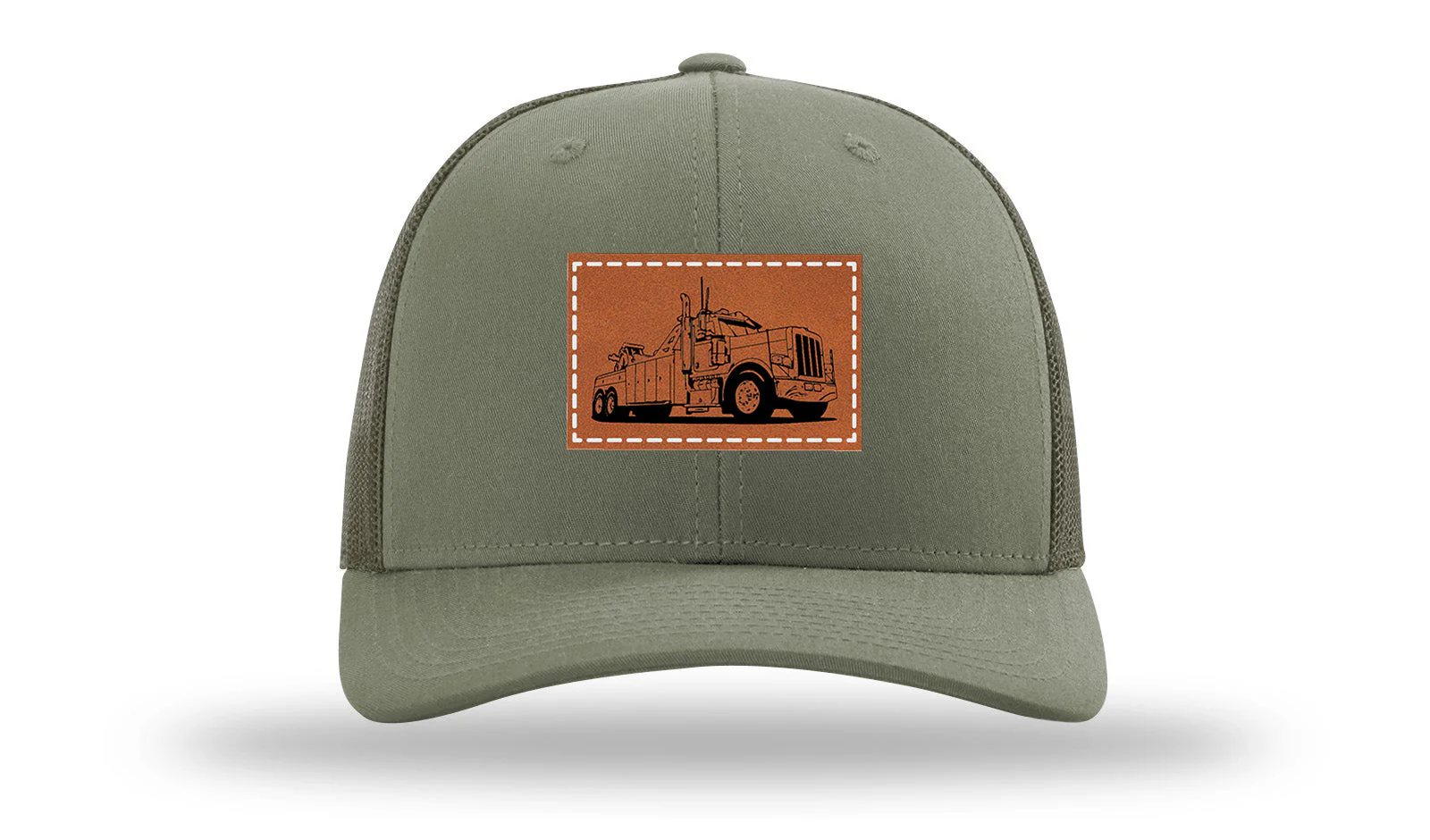 Tow Truck 2 Leather Patch Richardson 112 Hat - Image 3