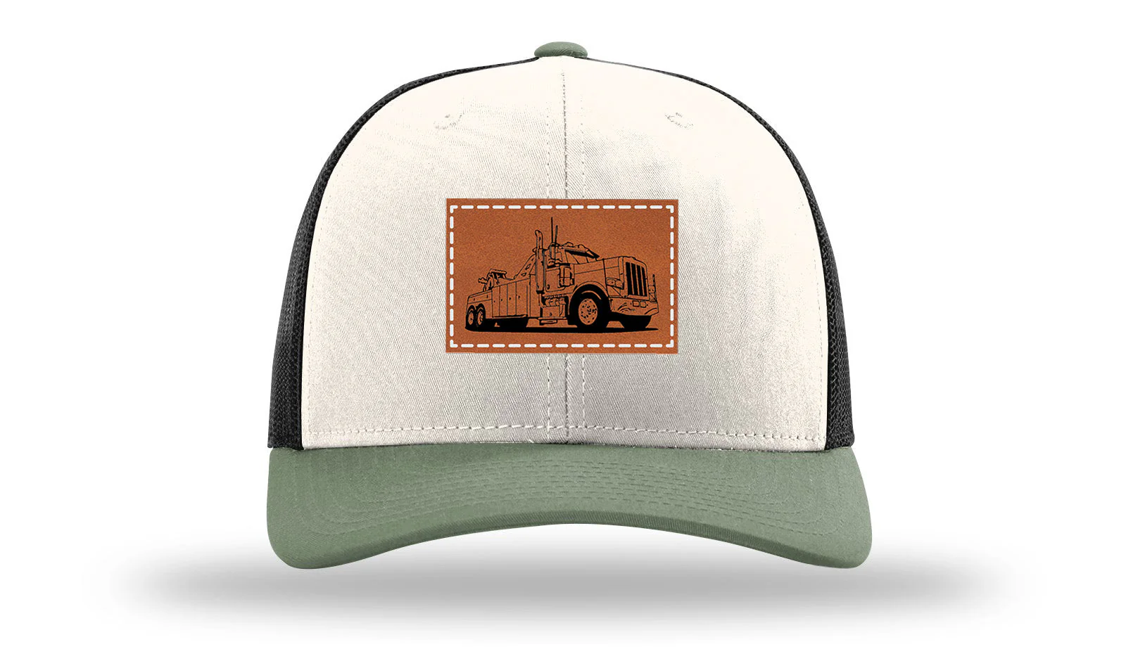Tow Truck 2 Leather Patch Richardson 112 Hat - Image 35