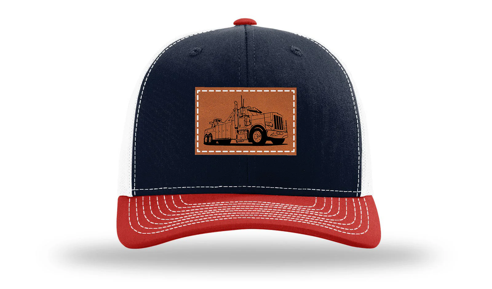 Tow Truck 2 Leather Patch Richardson 112 Hat - Image 40