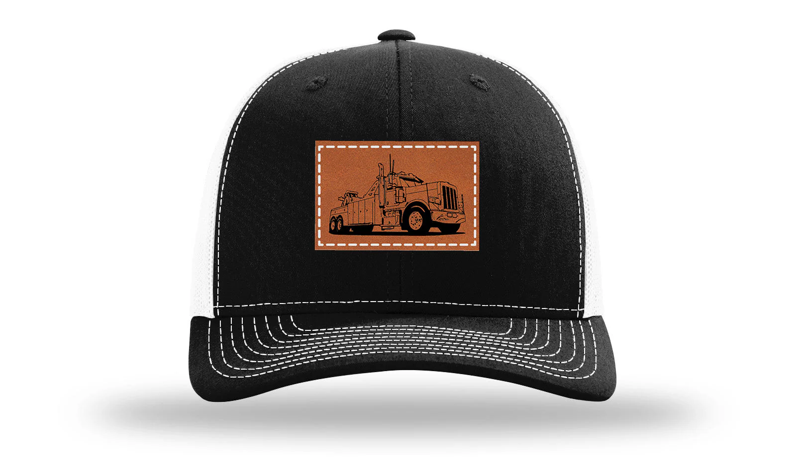 Tow Truck 2 Leather Patch Richardson 112 Hat - Image 7