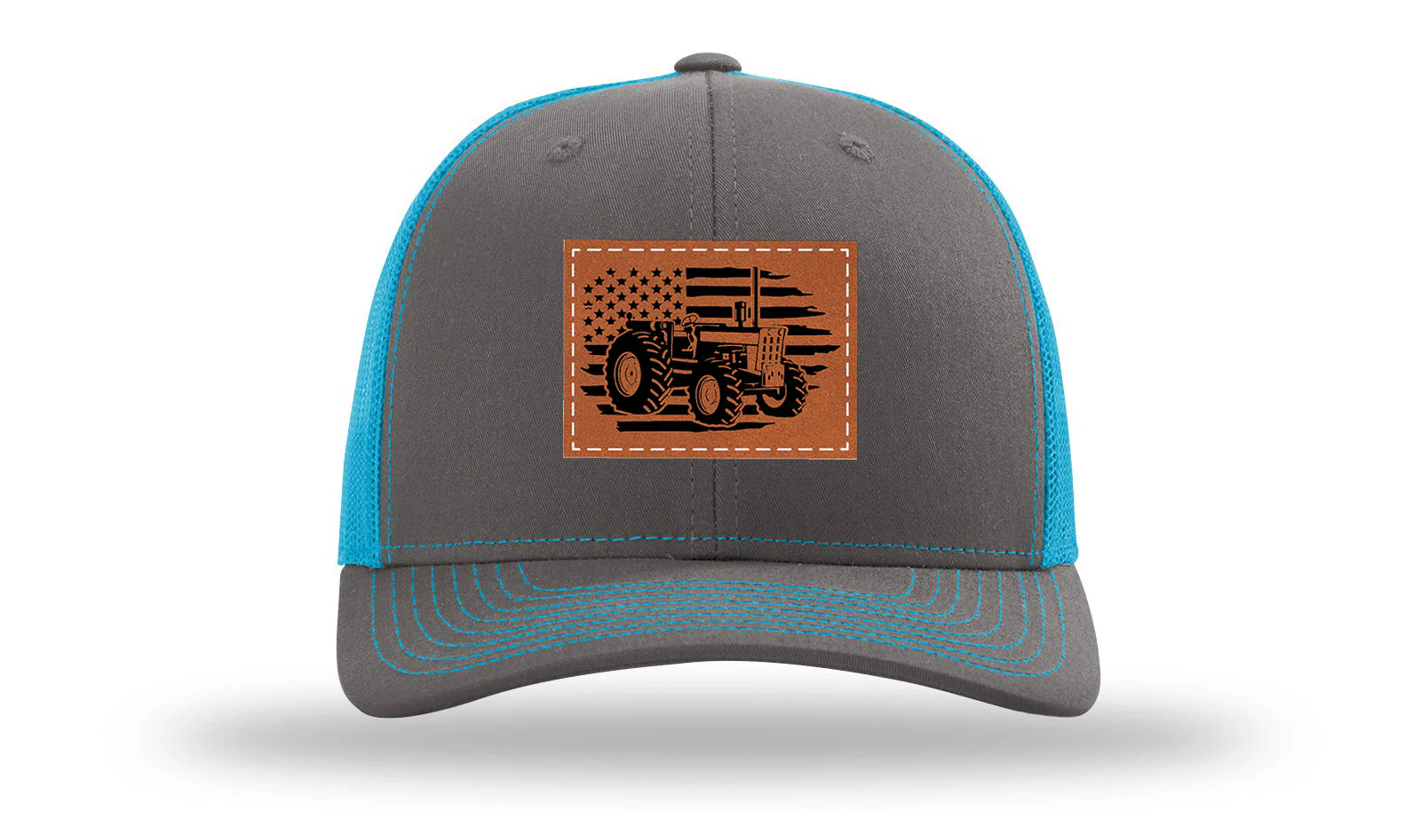 Tractor Flag Leather Patch Richardson 112 Hat - Image 14