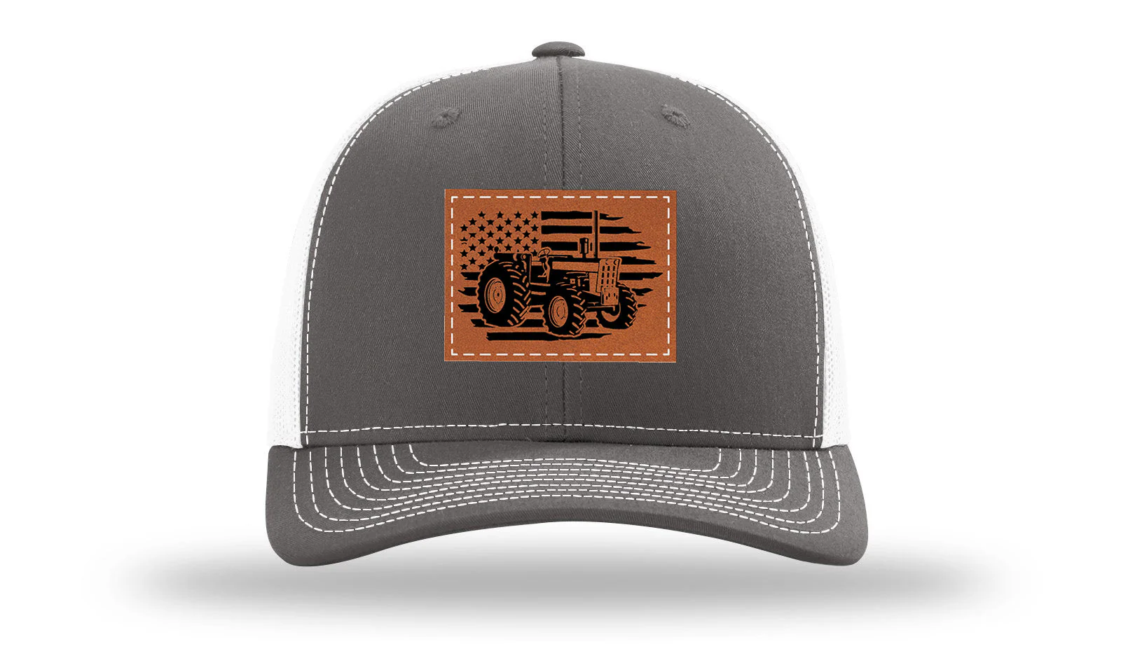 Tractor Flag Leather Patch Richardson 112 Hat - Image 16
