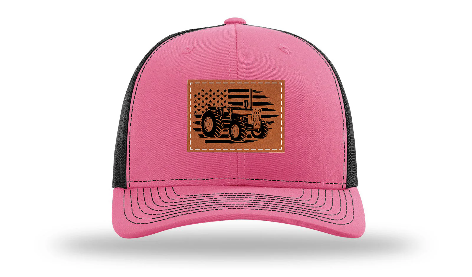 Tractor Flag Leather Patch Richardson 112 Hat - Image 22