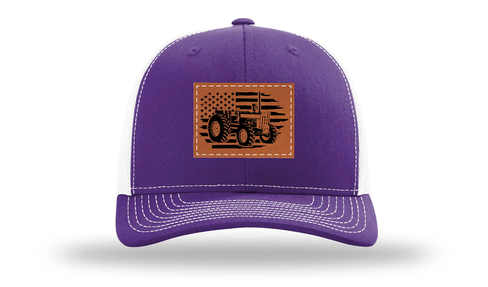 Tractor Flag Leather Patch Richardson 112 Hat - Image 30