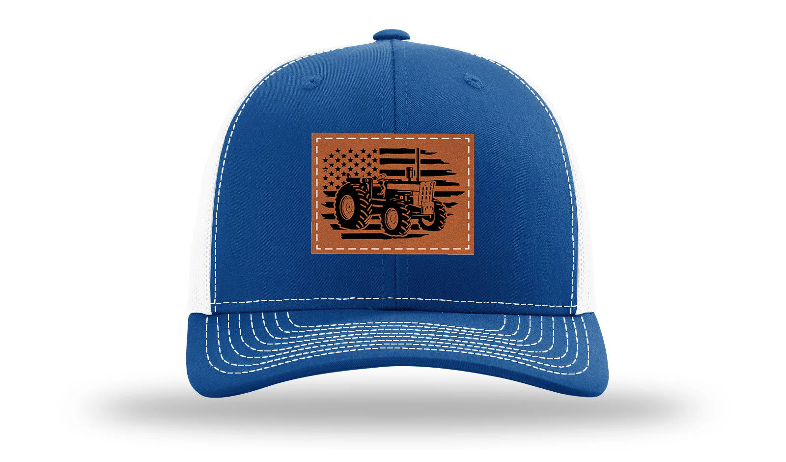 Tractor Flag Leather Patch Richardson 112 Hat - Image 32