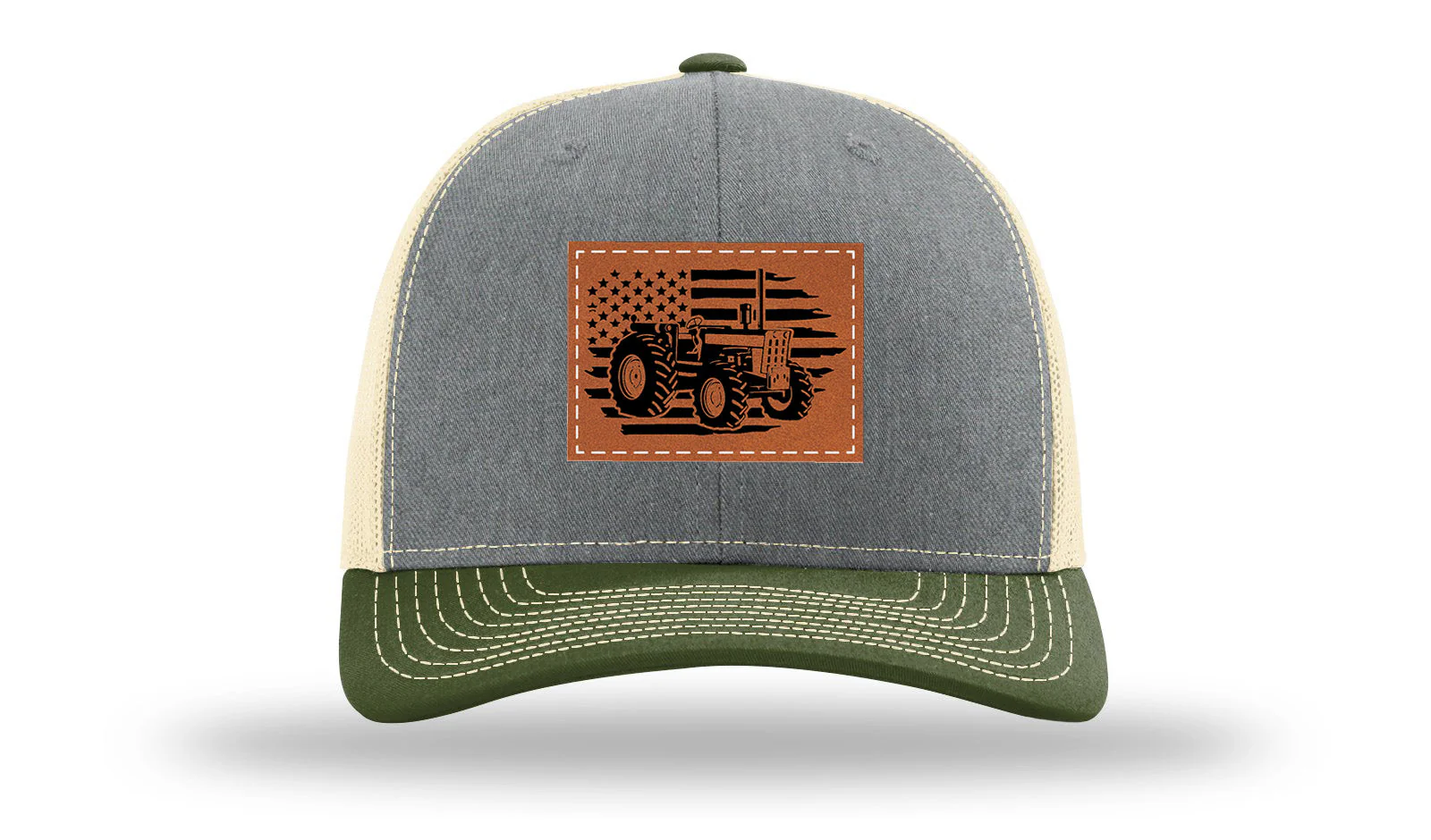 Tractor Flag Leather Patch Richardson 112 Hat - Image 38