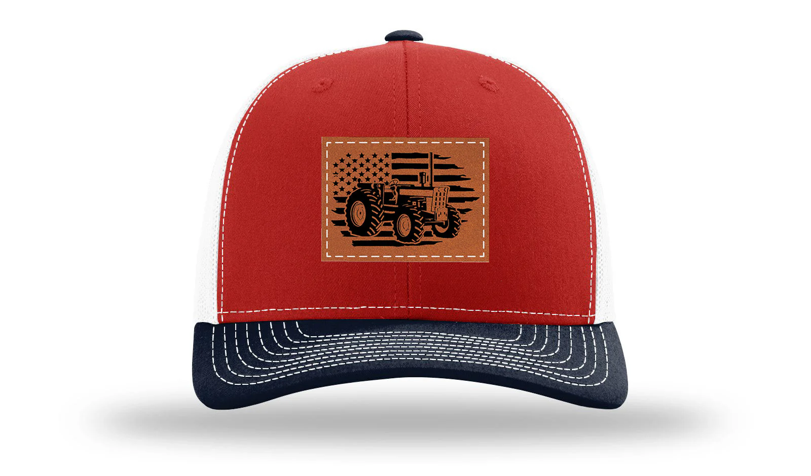 Tractor Flag Leather Patch Richardson 112 Hat - Image 41