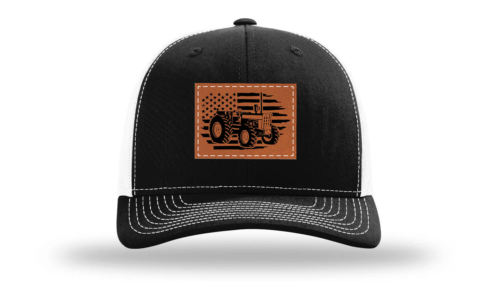 Tractor Flag Leather Patch Richardson 112 Hat - Image 7