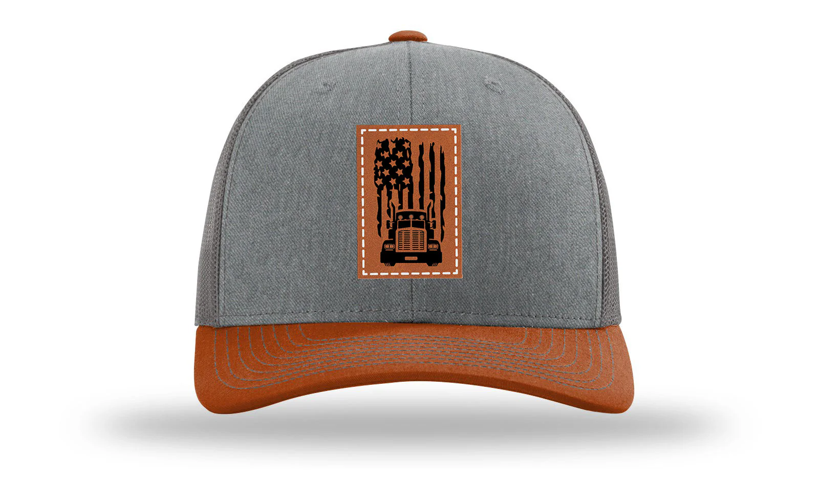 Truck Flag Leather Patch Richardson 112 Hat - Image 39