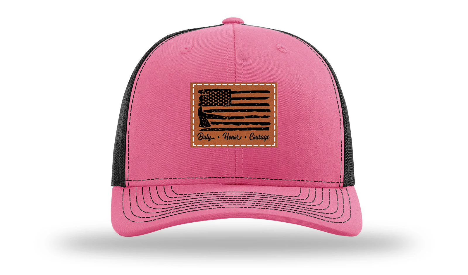 Firefighter Flag Leather Patch Richardson 112 Hat - Image 22