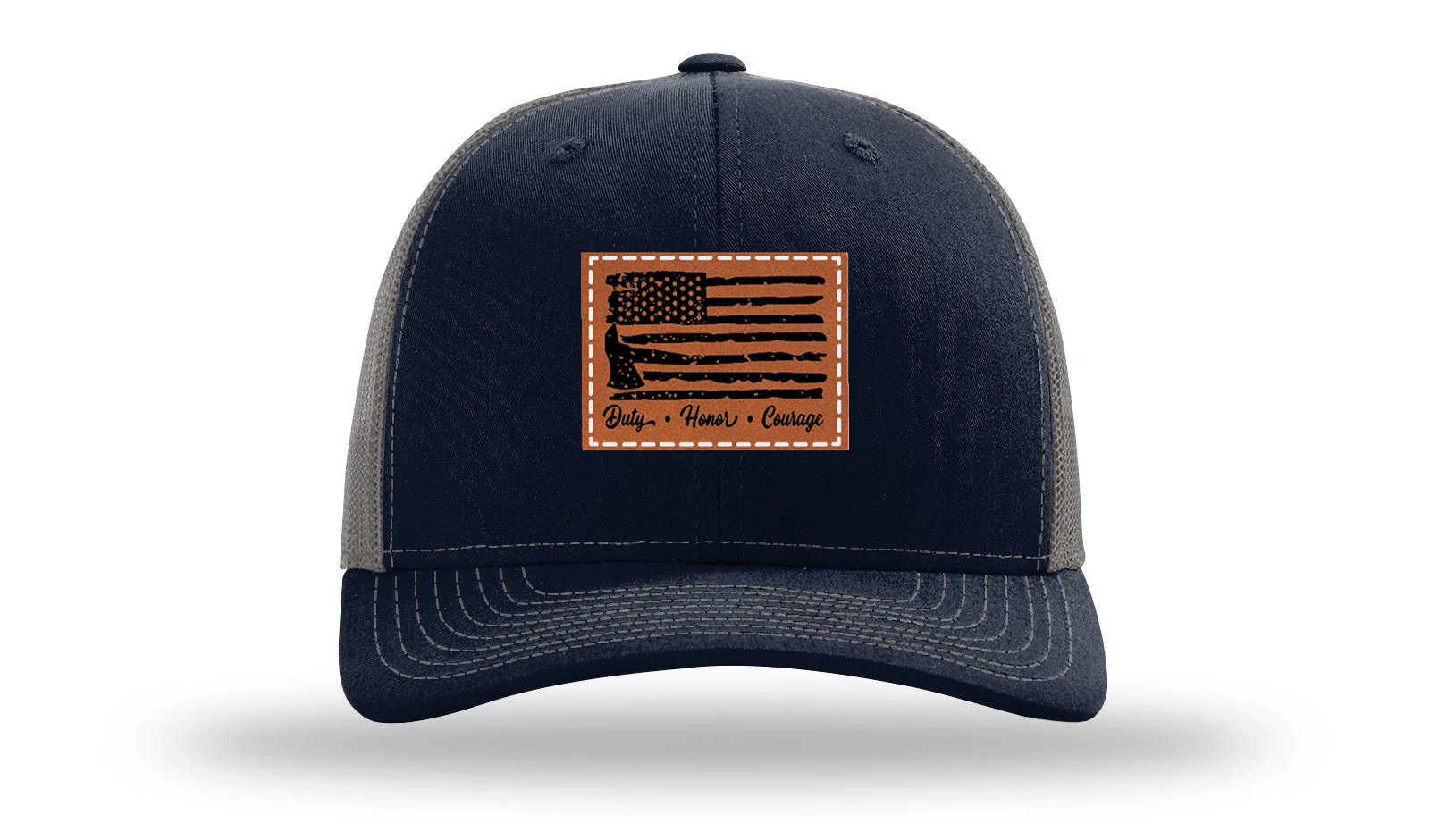 Firefighter Flag Leather Patch Richardson 112 Hat - Image 27