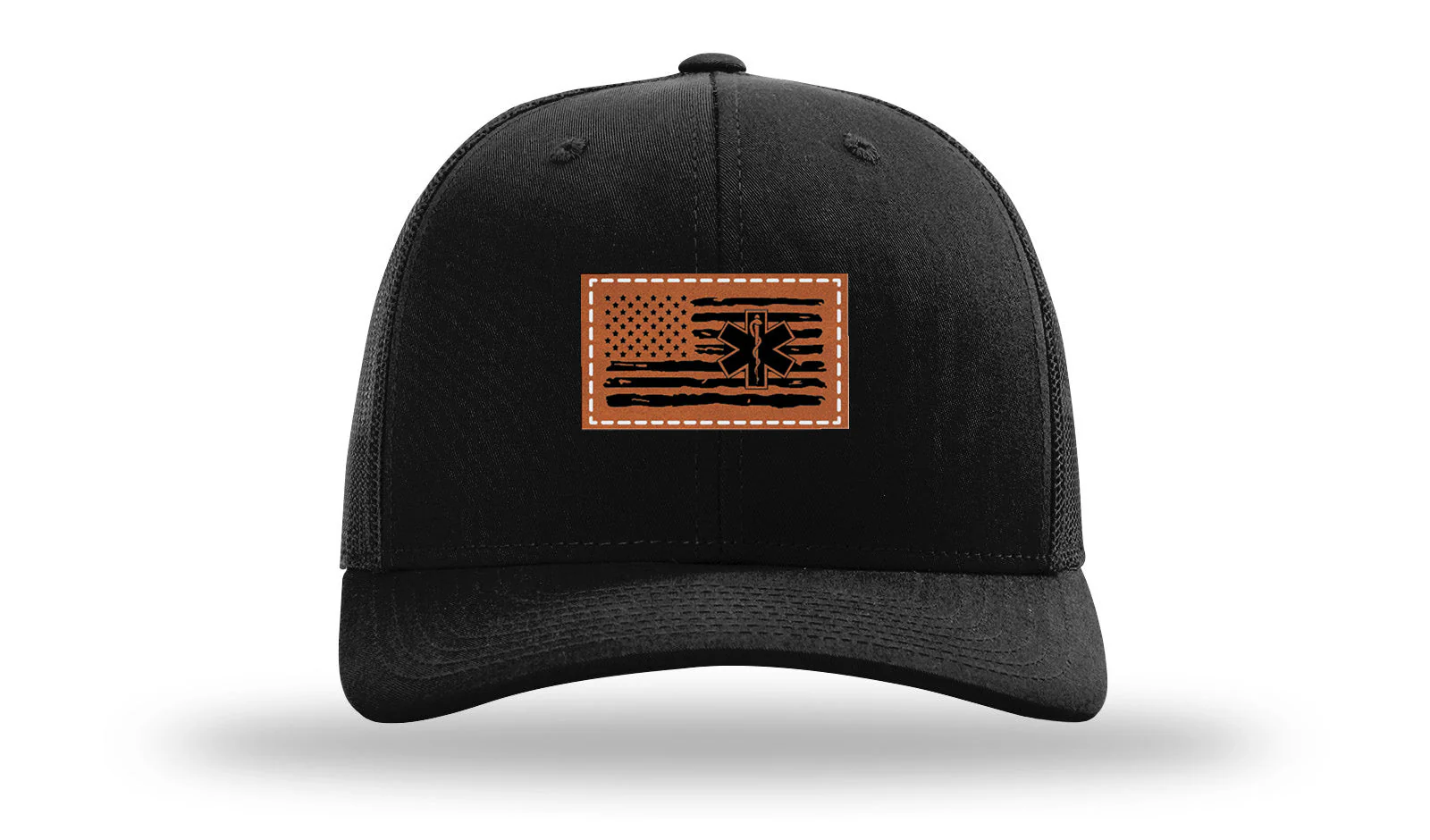 EMS Flag Leather Patch Richardson 112 Hat