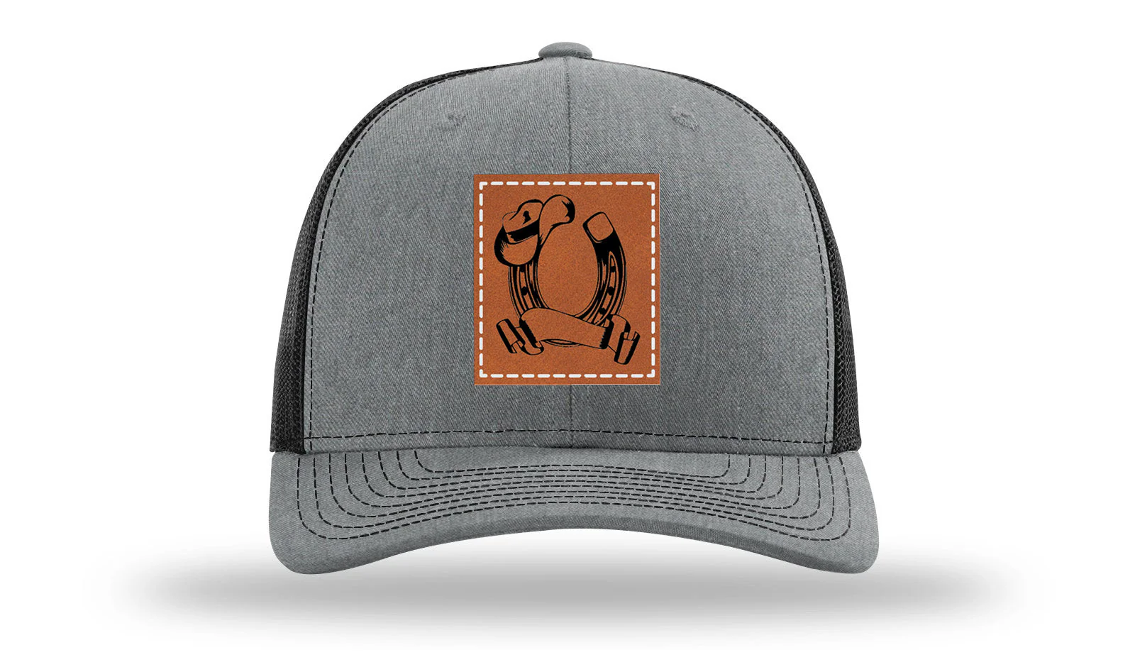 Horseshoe Name Leather Patch Richardson 112 Hat - Image 20