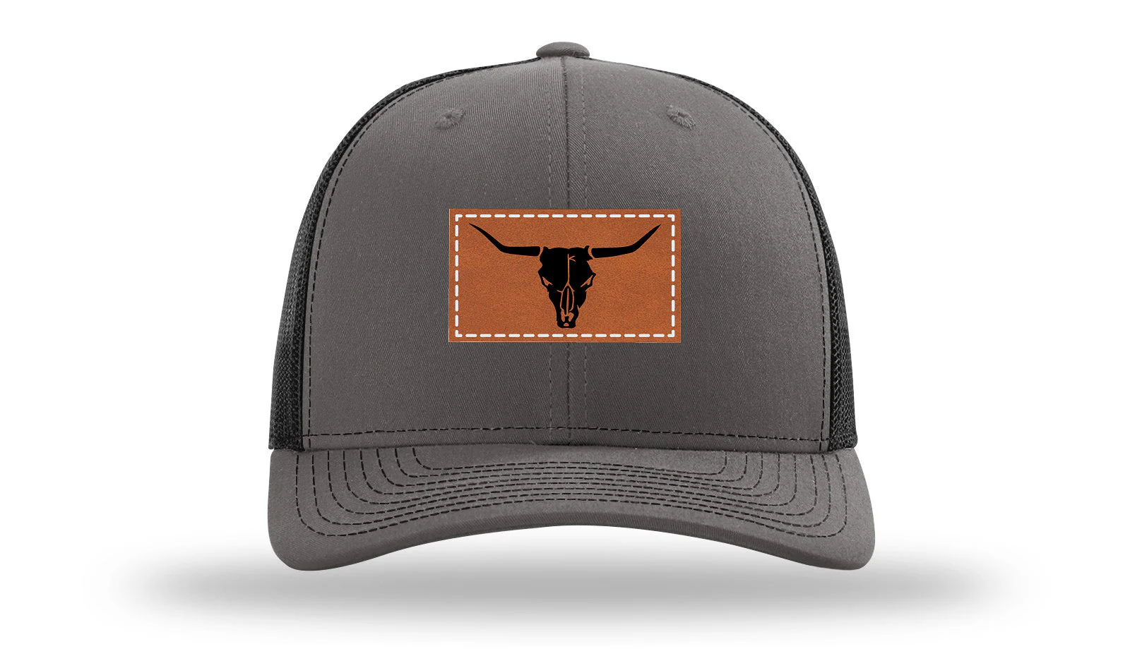 Cow Skull Leather Patch Richardson 112 Hat - Image 11