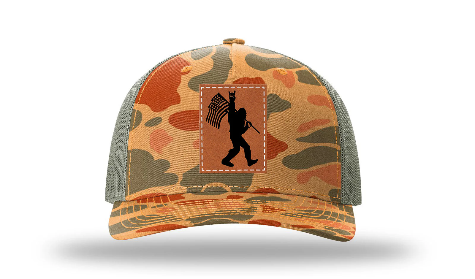 Sasquatch  Flag Leather Patch Richardson 112PFP Hat - Image 17