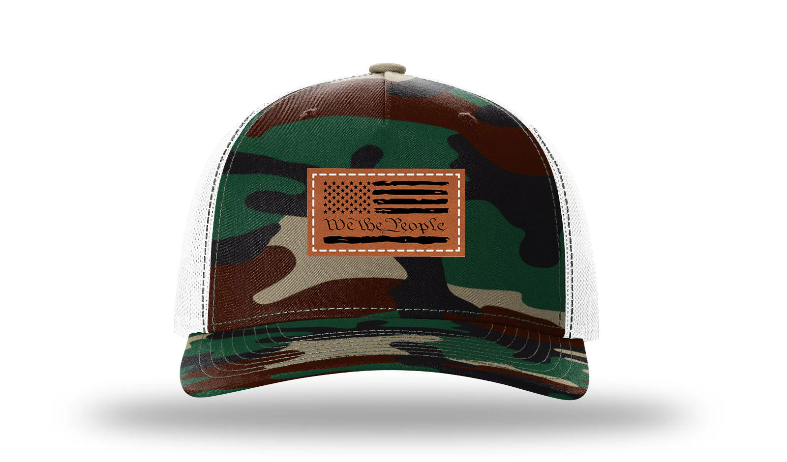 We The People Flag Leather Patch Richardson 112PFP Hat - Image 7