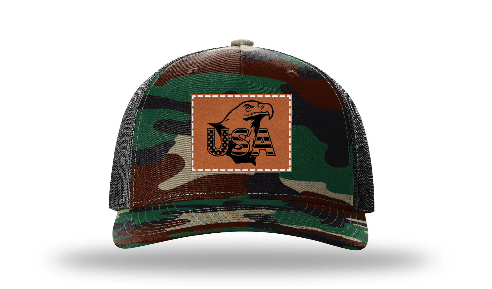 USA Eagle Leather Patch Richardson 112PFP Hat - Image 6