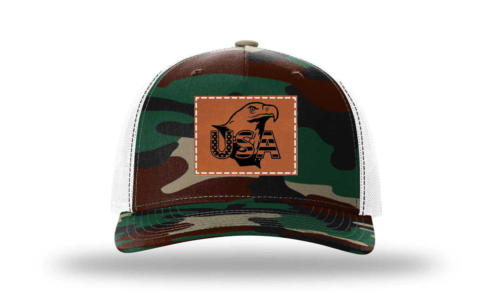 USA Eagle Leather Patch Richardson 112PFP Hat - Image 7