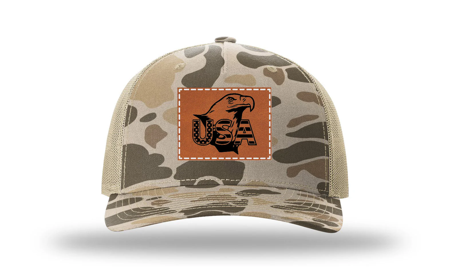 USA Eagle Leather Patch Richardson 112PFP Hat - Image 8
