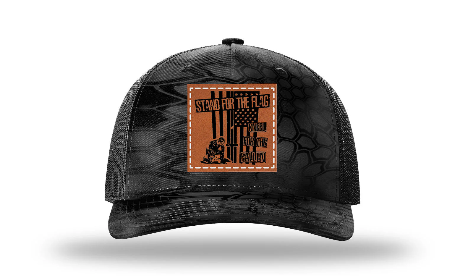 Stand For The Flag  2 Leather Patch Richardson 112PFP Hat - Image 10