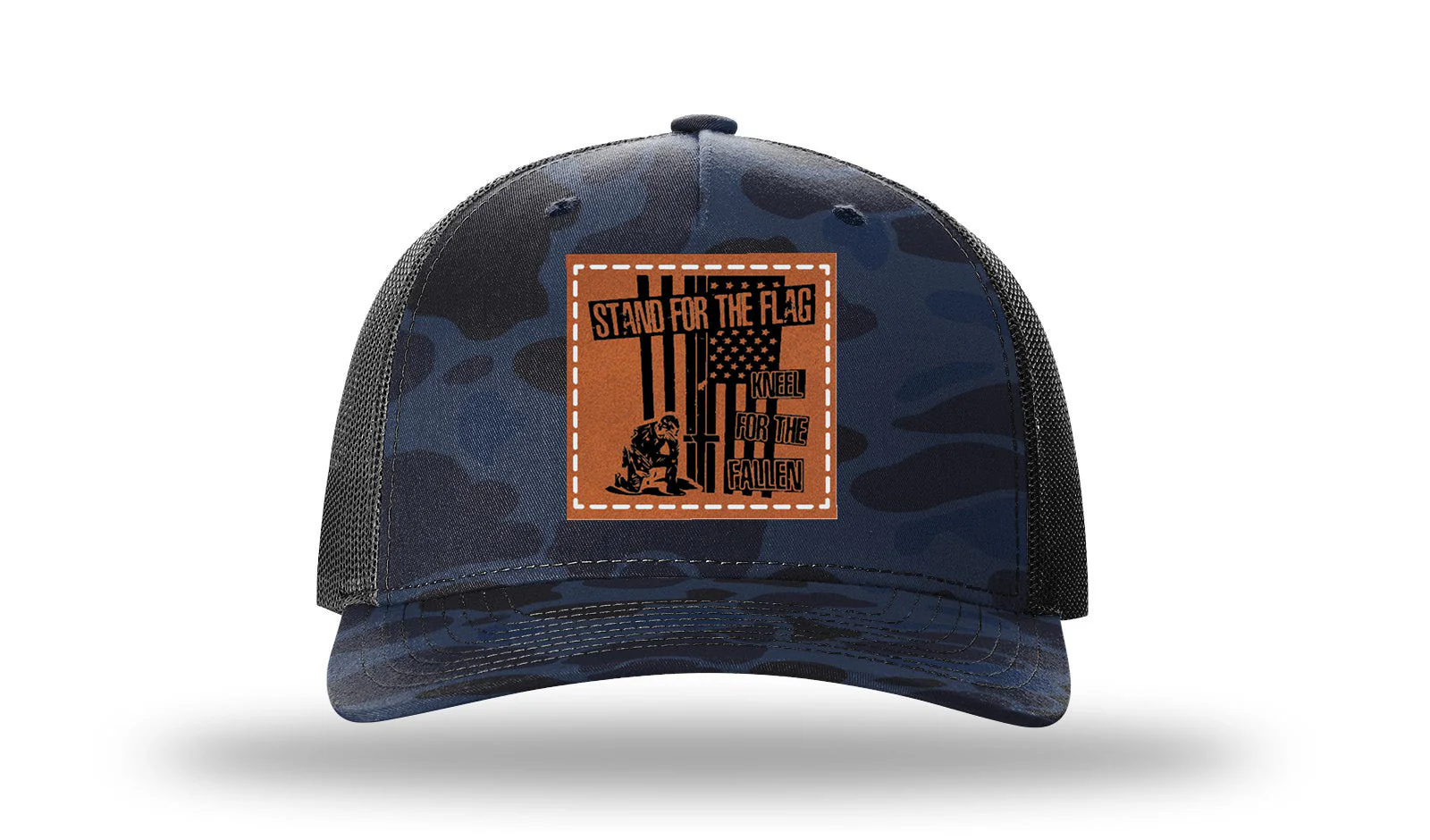 Stand For The Flag  2 Leather Patch Richardson 112PFP Hat - Image 11