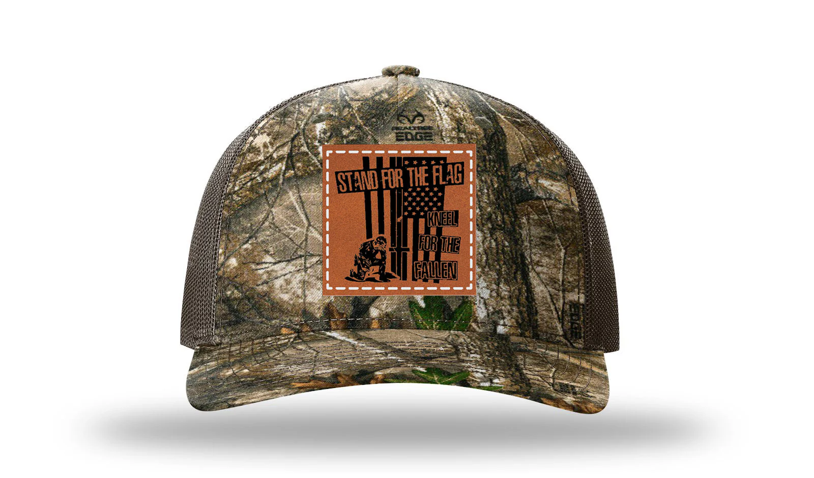 Stand For The Flag  2 Leather Patch Richardson 112PFP Hat - Image 13