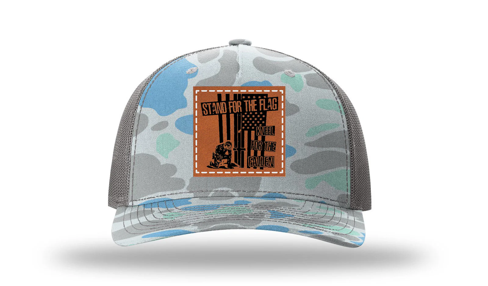 Stand For The Flag  2 Leather Patch Richardson 112PFP Hat - Image 16