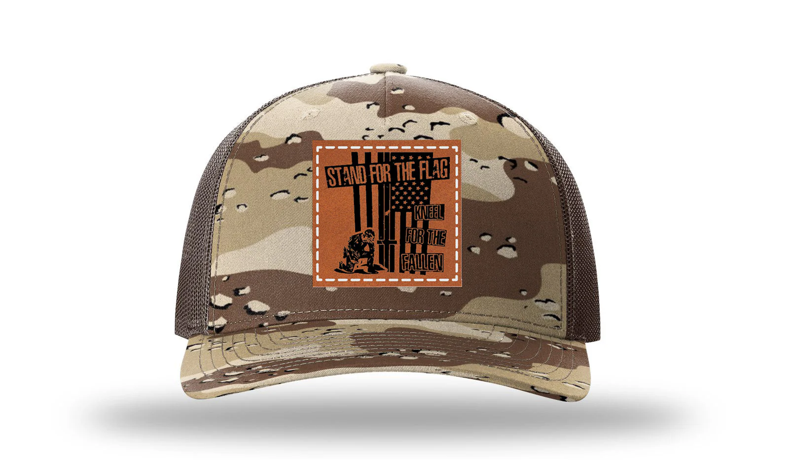 Stand For The Flag  2 Leather Patch Richardson 112PFP Hat - Image 5