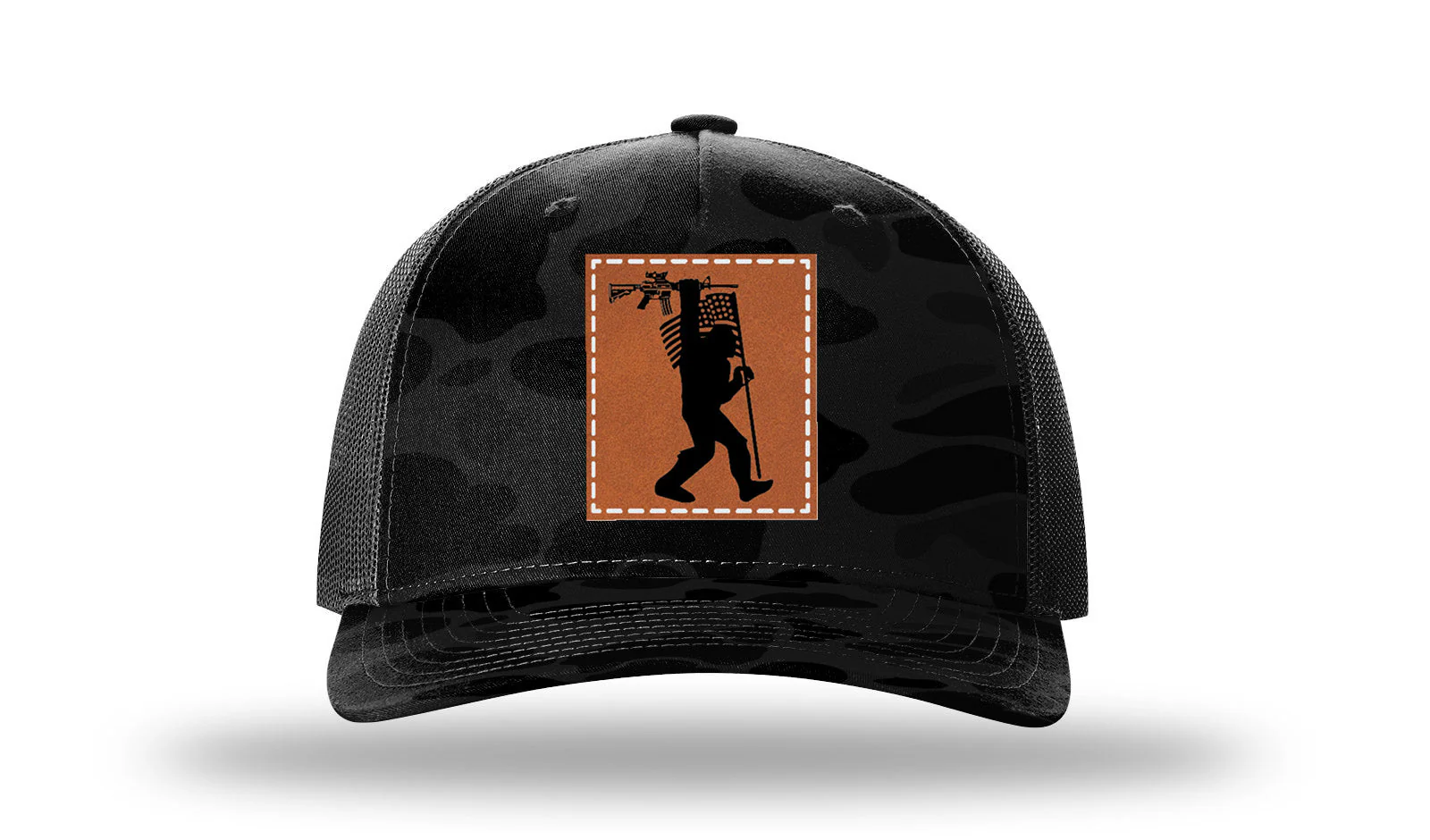 Squatch AR Flag  Leather Patch Richardson 112PFP Hat - Image 14