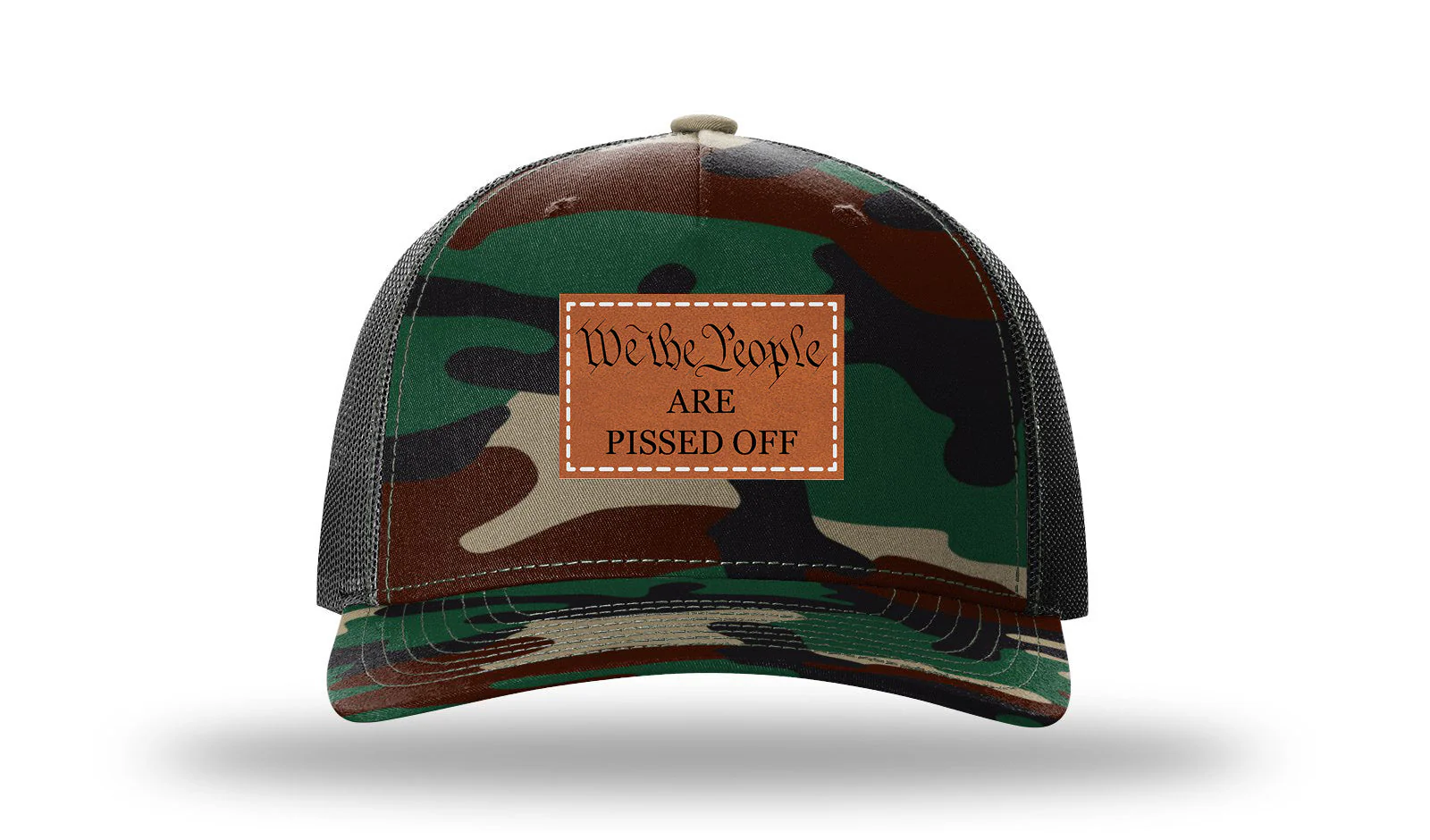 We The People Are Pissed Off Leather Patch Richardson 112PFP Hat - Image 6
