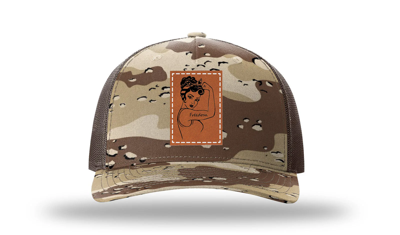 Freedom Girl Leather Patch Richardson 112PFP Hat - Image 5