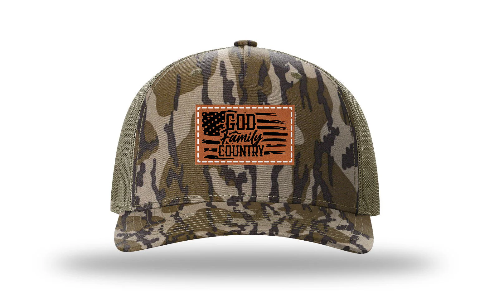 God Family Country Leather Patch Richardson 112PFP Hat - Image 12