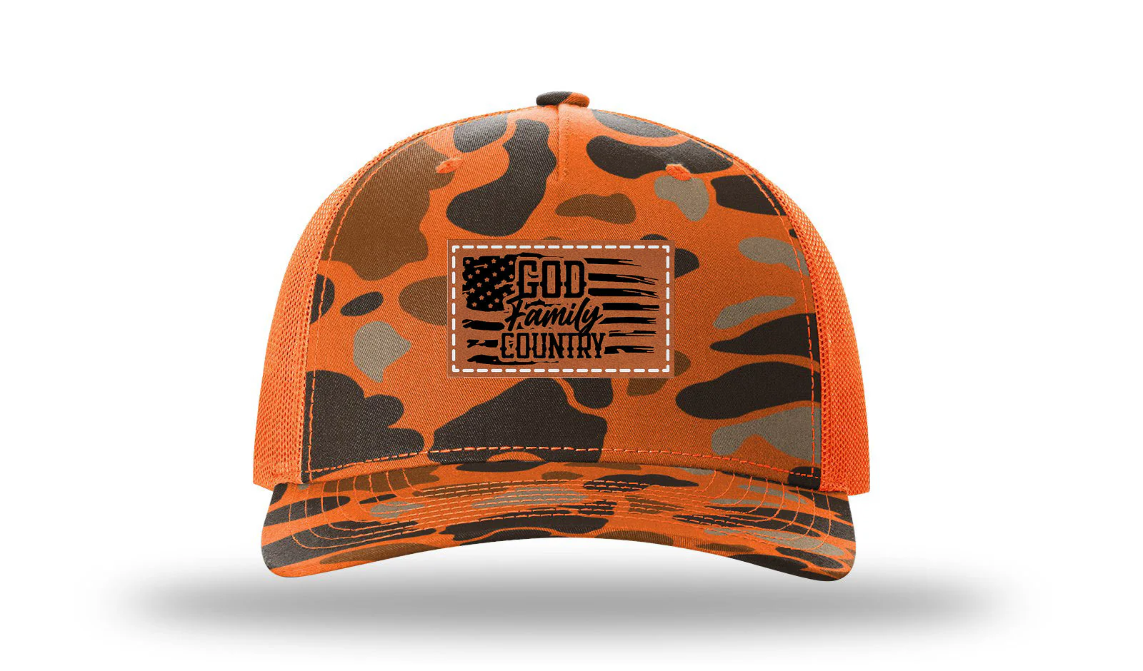 God Family Country Leather Patch Richardson 112PFP Hat - Image 3