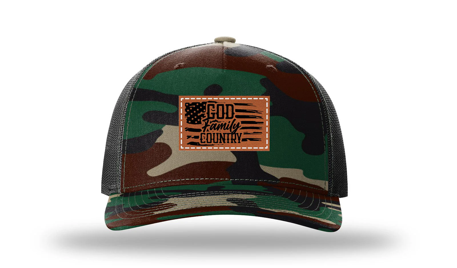 God Family Country Leather Patch Richardson 112PFP Hat - Image 6