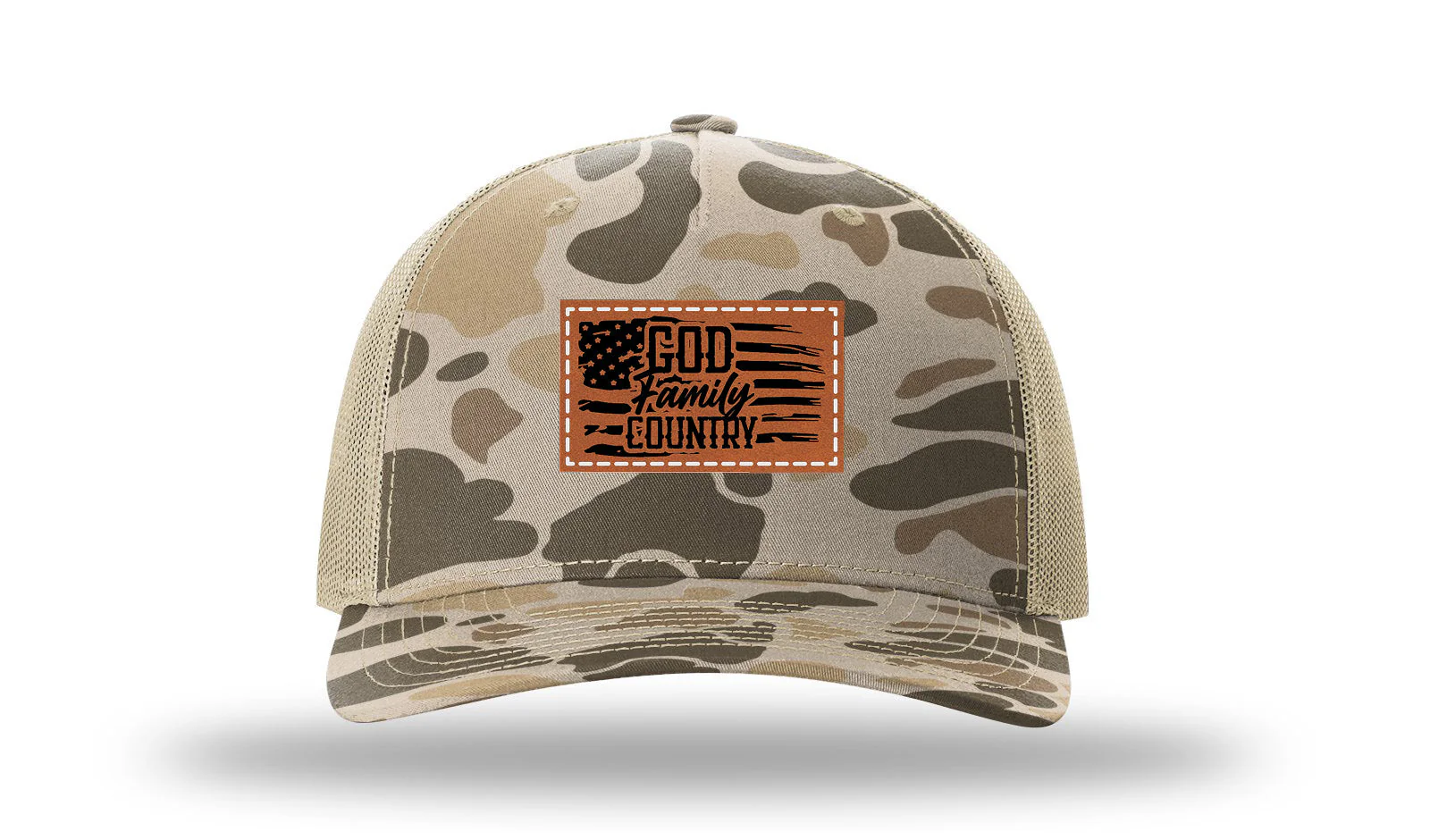 God Family Country Leather Patch Richardson 112PFP Hat - Image 8